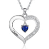 Copper Birthstone Heart Shape Pendant Necklace