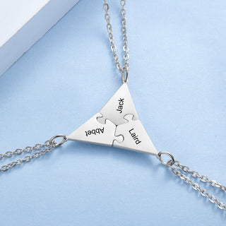 Personalized Titanium Steel Puzzle Necklaces