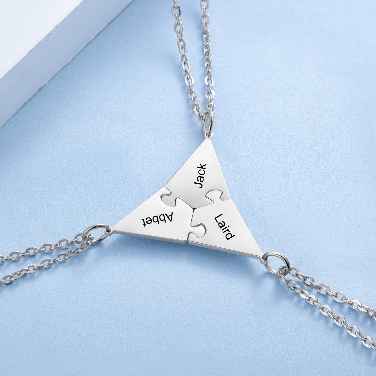 Personalized Titanium Steel Puzzle Necklaces