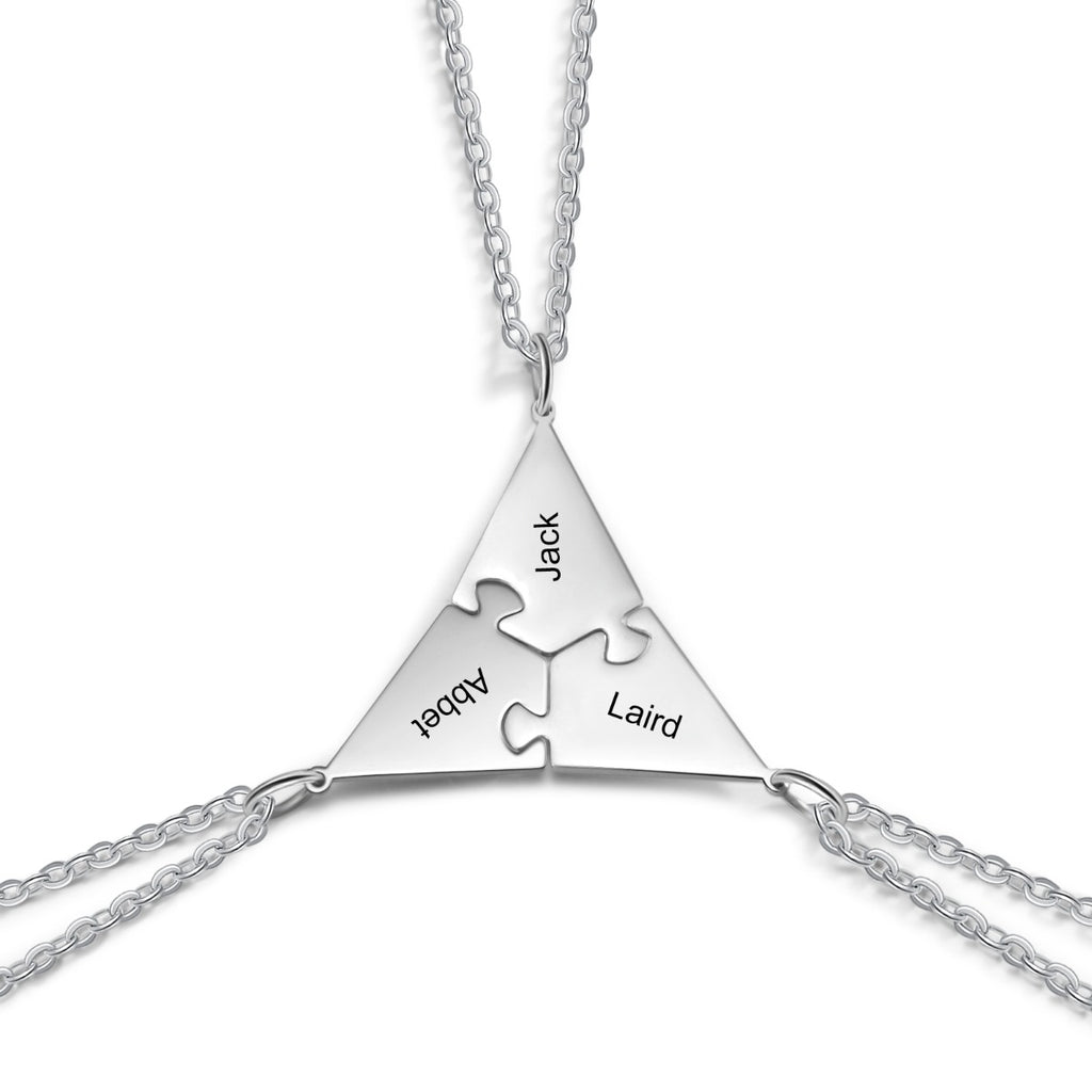 Personalized Titanium Steel Puzzle Necklaces