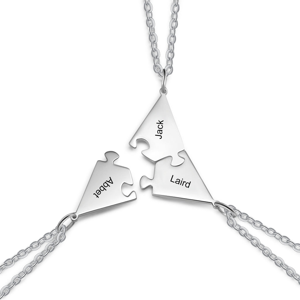 Personalized Titanium Steel Puzzle Necklaces