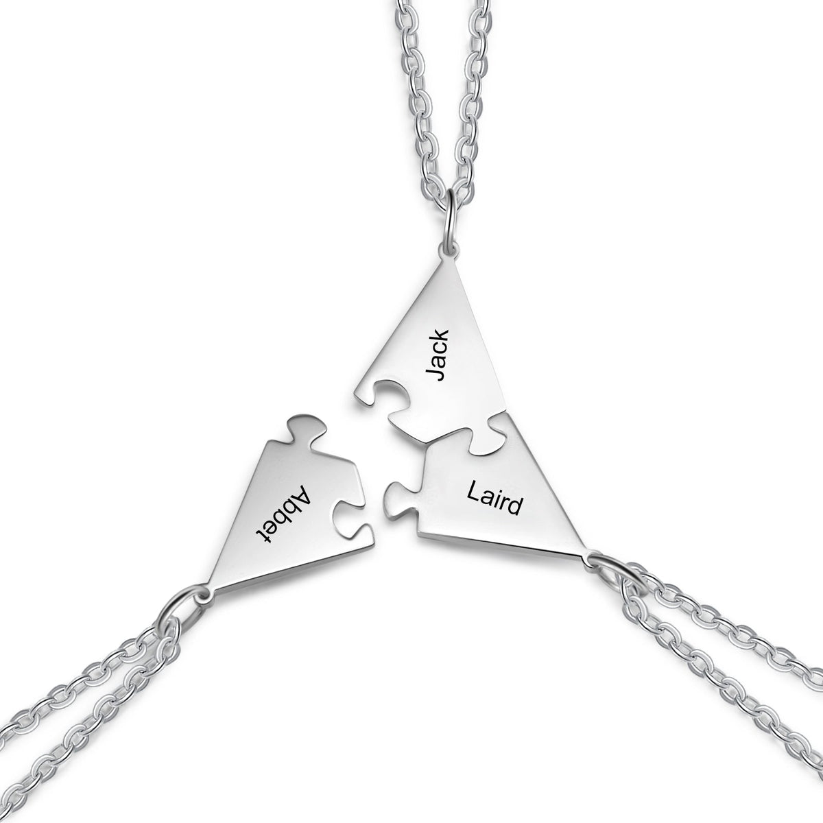 Personalized Titanium Steel Puzzle Necklaces