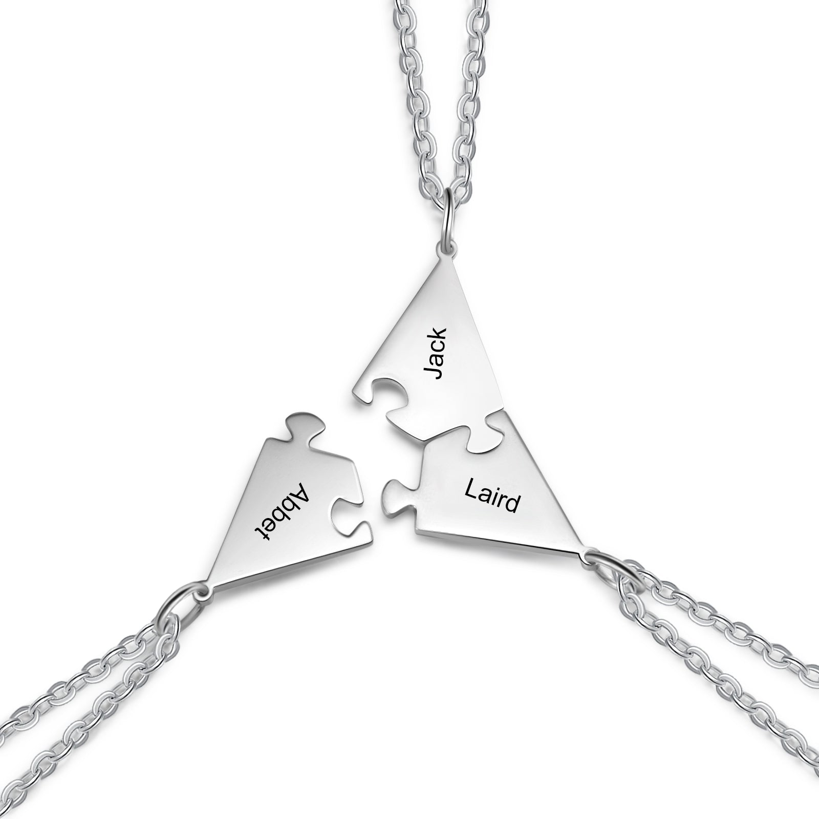 Personalized Titanium Steel Puzzle Necklaces