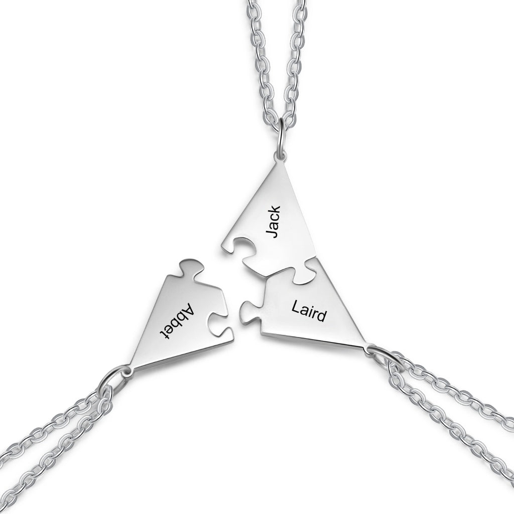 Personalized Titanium Steel Puzzle Necklaces