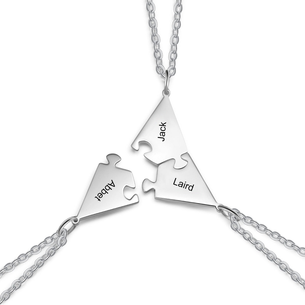 Personalized Titanium Steel Puzzle Necklaces