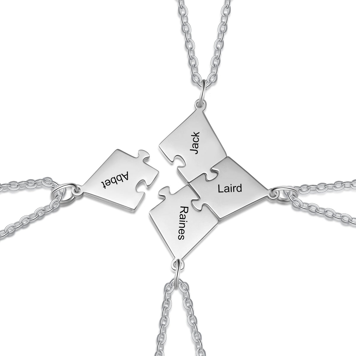 Personalized Titanium Steel Puzzle Necklaces