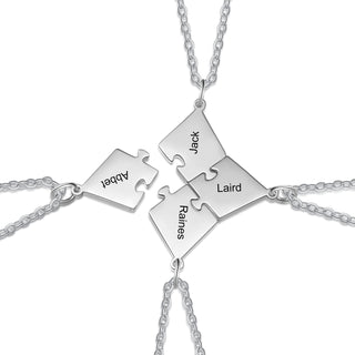 Personalized Titanium Steel Puzzle Necklaces