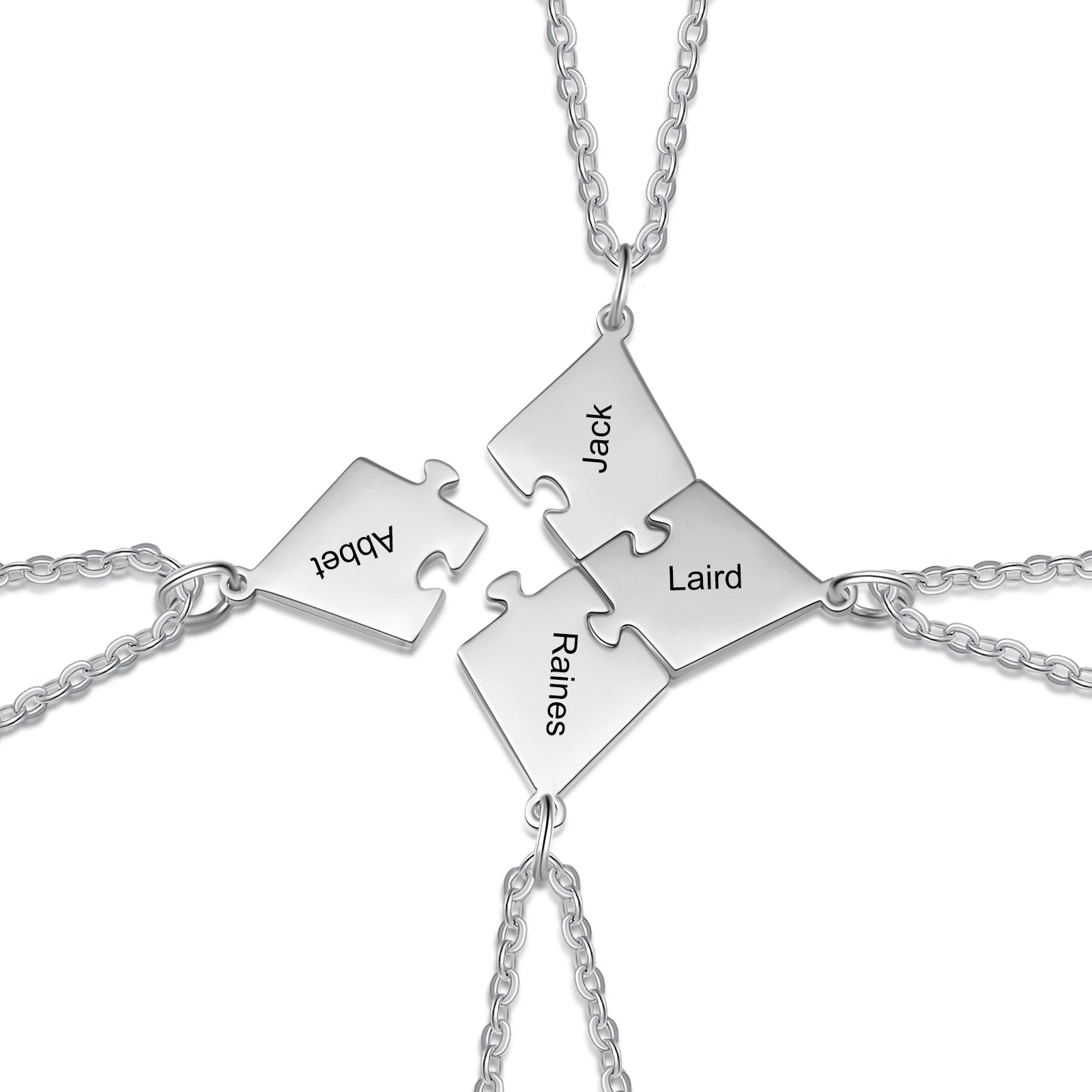 Personalized Titanium Steel Puzzle Necklaces