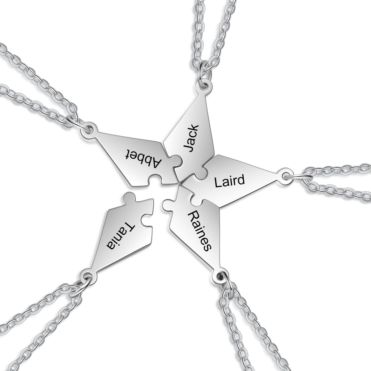Personalized Titanium Steel Puzzle Necklaces