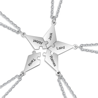 Personalized Titanium Steel Puzzle Necklaces