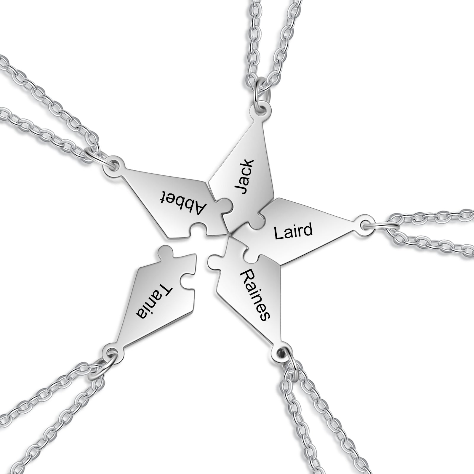 Personalized Titanium Steel Puzzle Necklaces