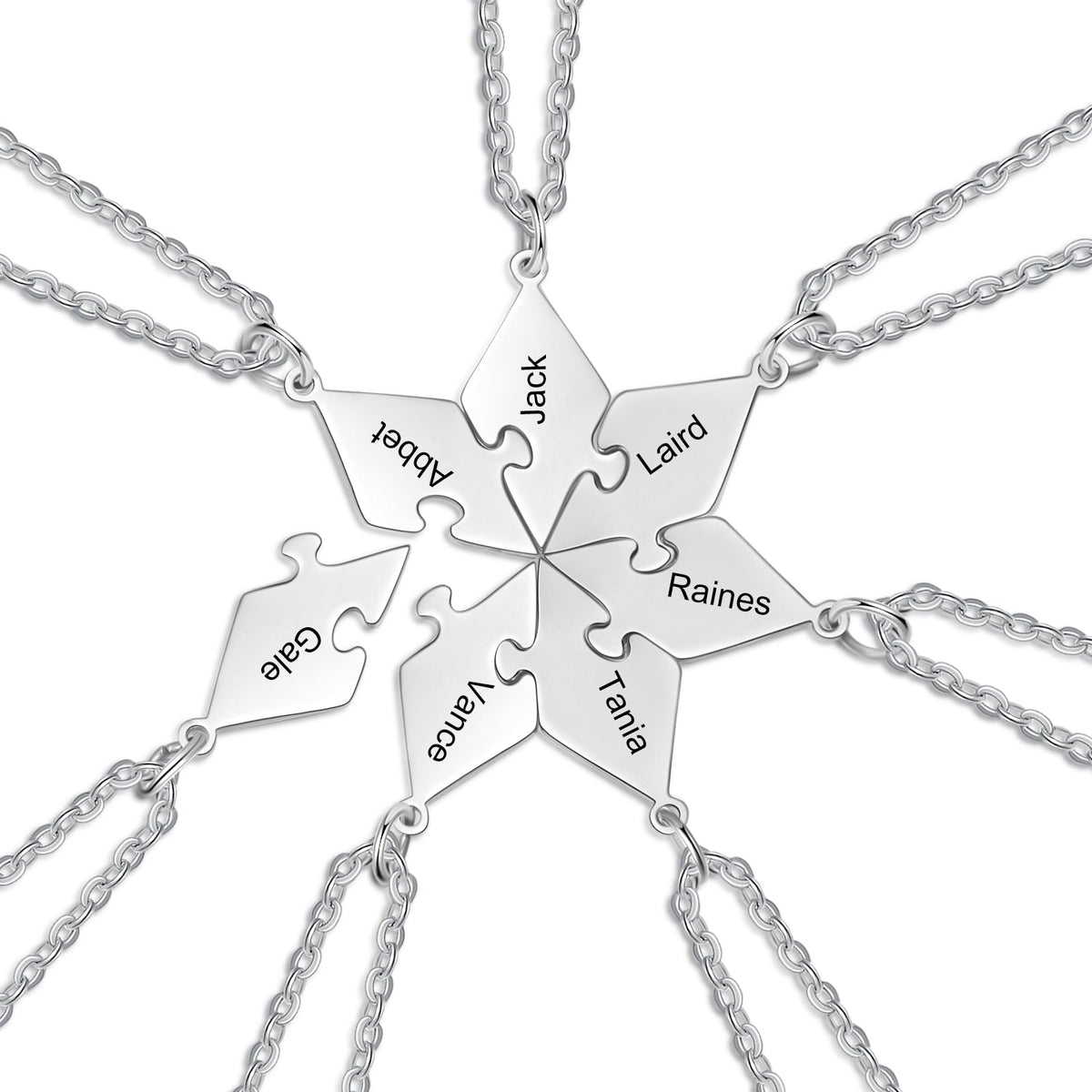 Personalized Titanium Steel Puzzle Necklaces