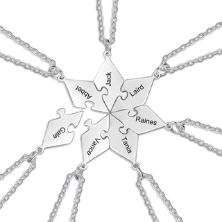 Personalized Titanium Steel Puzzle Necklaces