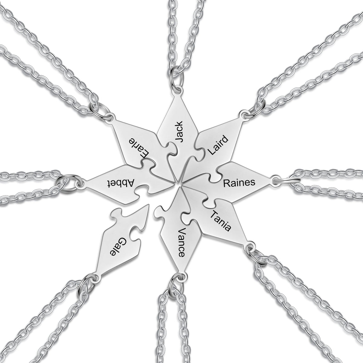 Personalized Titanium Steel Puzzle Necklaces