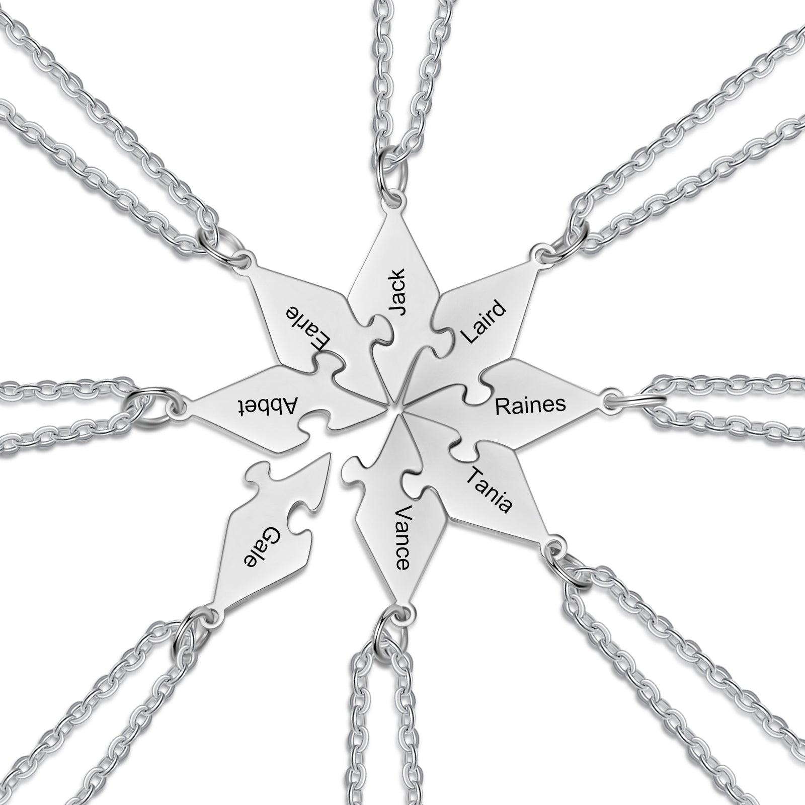 Personalized Titanium Steel Puzzle Necklaces