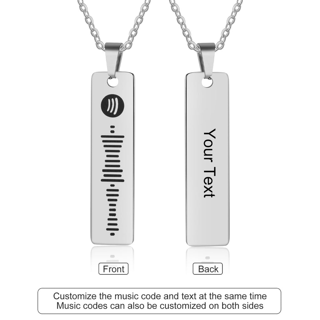 Personalized Stainless Steel Spotify Code Necklace