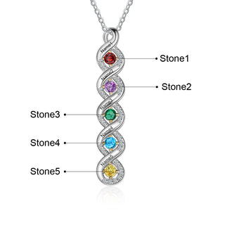 Bar Birthstone Necklace