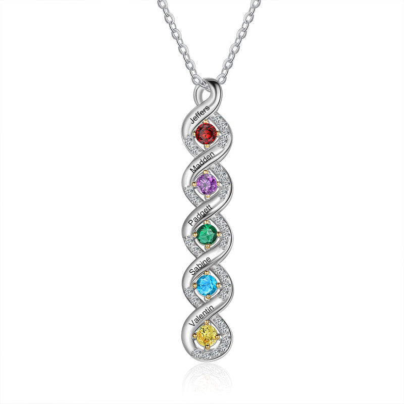 Bar Birthstone Necklace