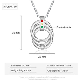 Rhodium Plated mutli-Circle Necklace