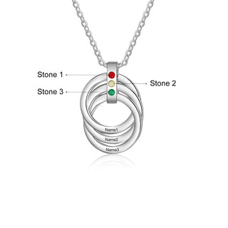 Rhodium Plated mutli-Circle Necklace