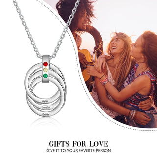 Rhodium Plated mutli-Circle Necklace