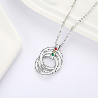 Rhodium Plated mutli-Circle Necklace