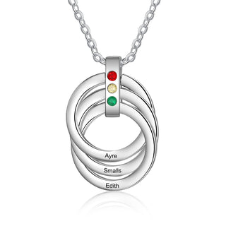Rhodium Plated mutli-Circle Necklace