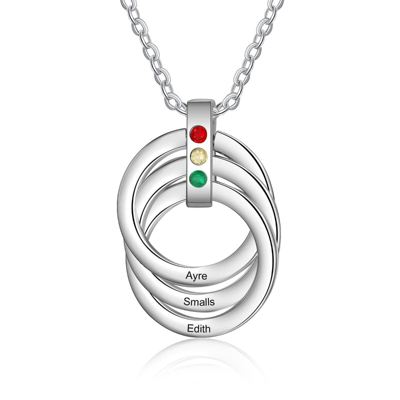Rhodium Plated mutli-Circle Necklace
