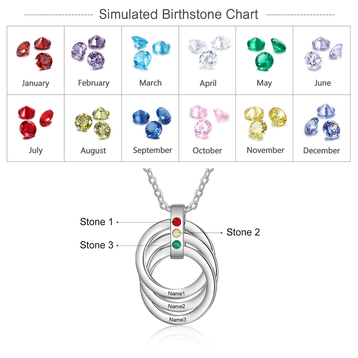 Rhodium Plated mutli-Circle Necklace