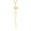 Birthflower Shaped Name Necklace