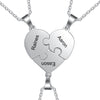 Stainless Steel Peresonalized Name Heart Shape Necklace