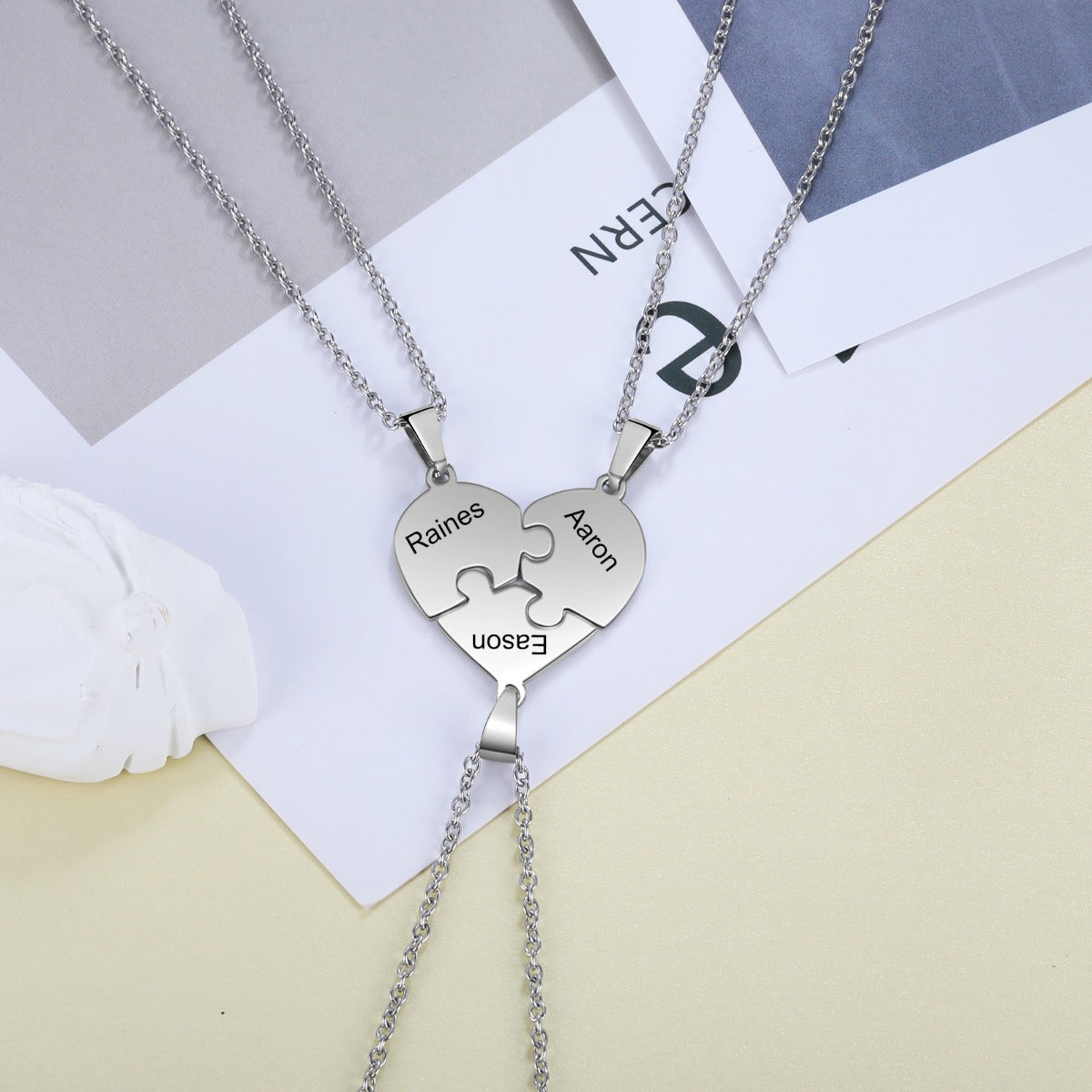 Stainless Steel Peresonalized Name Heart Shape Necklace