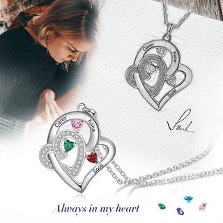 Birthstone Heart Shape Pendant Necklace