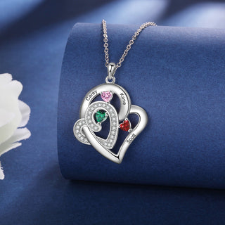 Birthstone Heart Shape Pendant Necklace