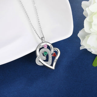 Birthstone Heart Shape Pendant Necklace