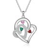 Birthstone Heart Shape Pendant Necklace