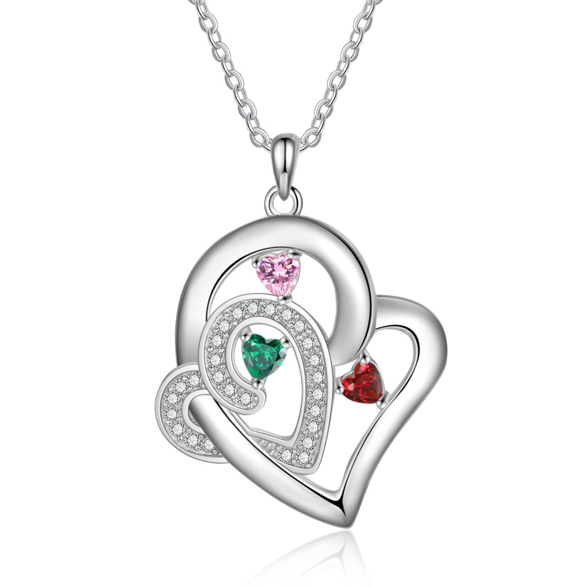 Birthstone Heart Shape Pendant Necklace