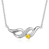 S925 Silver Heart Shape Birthstone Pendant Necklace