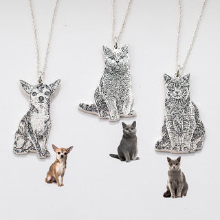 Custom Pet Portrait Necklace