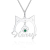 Cat Name Line Cut Name Necklace