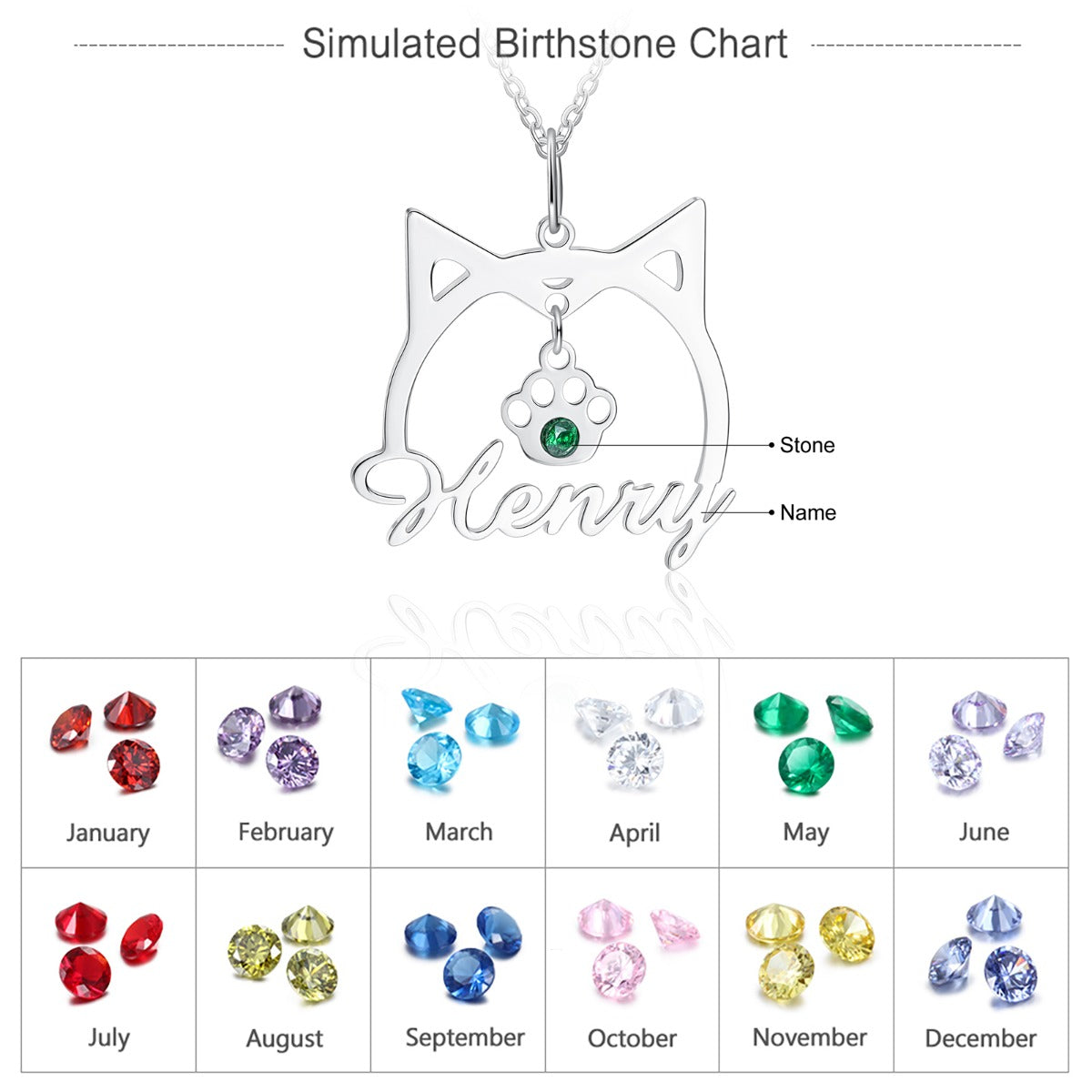 Cat Name Line Cut Name Necklace