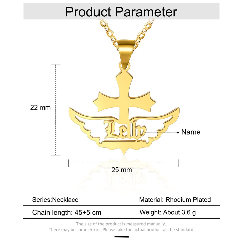 Personalized Rhodium Plated Name Necklace