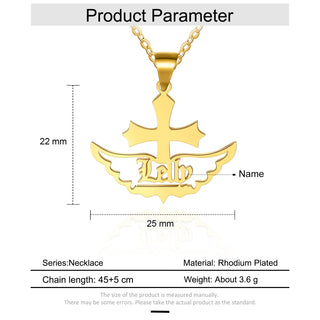 Personalized Rhodium Plated Name Necklace