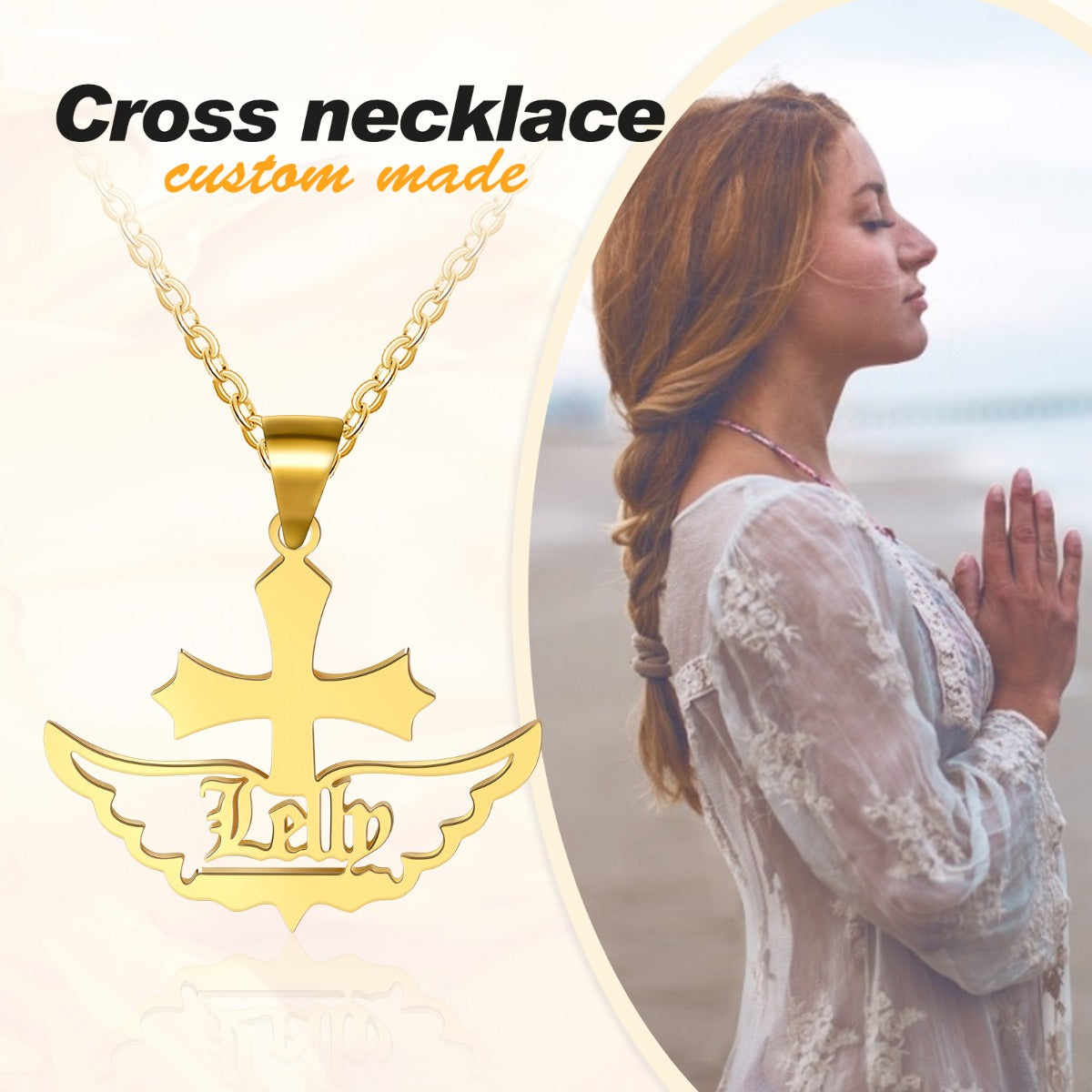 Personalized Rhodium Plated Name Necklace