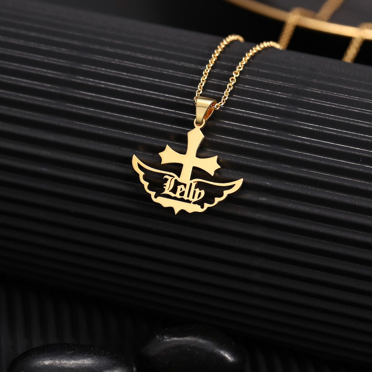 Personalized Rhodium Plated Name Necklace