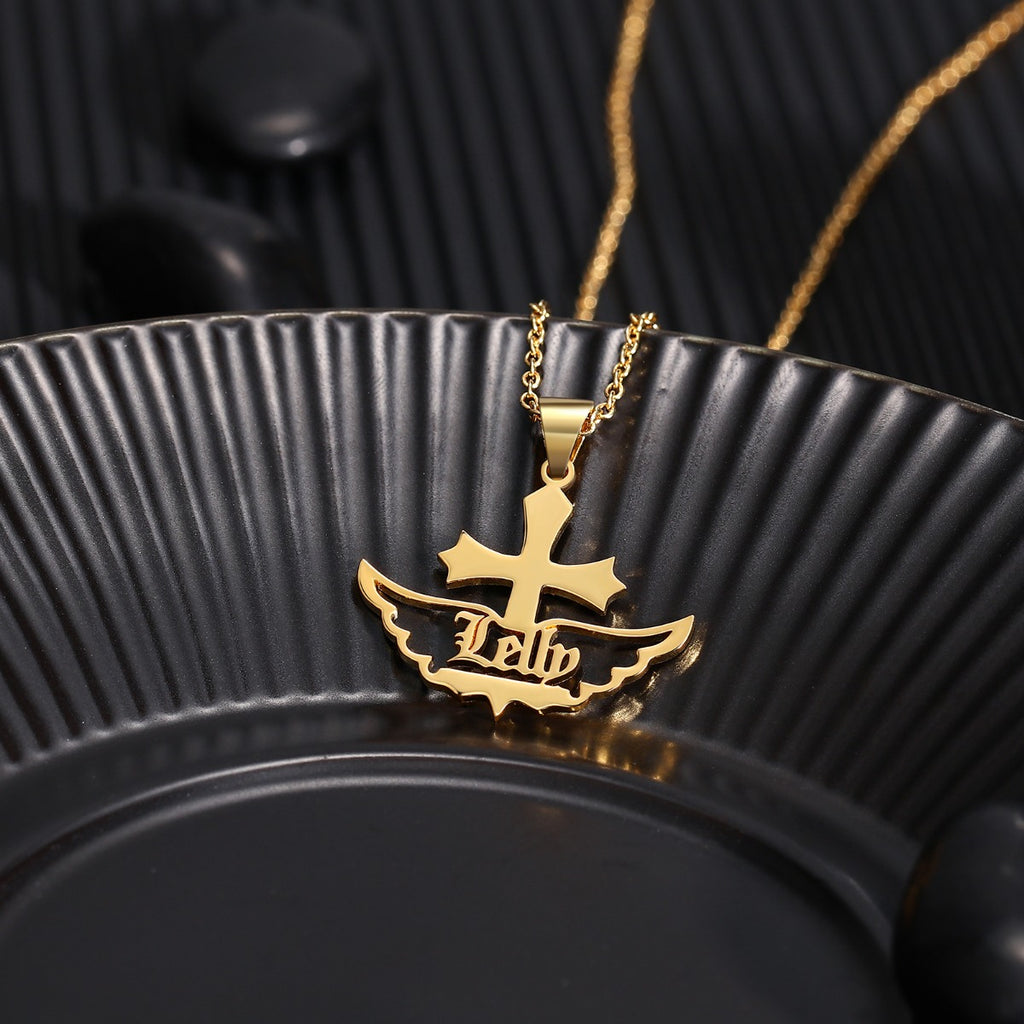 Personalized Rhodium Plated Name Necklace