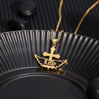 Personalized Rhodium Plated Name Necklace