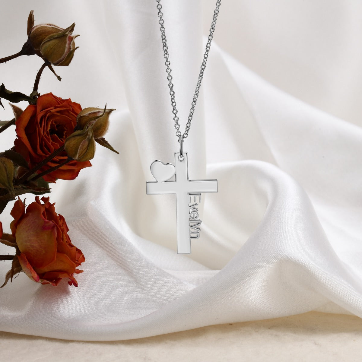 Personalized Cross Pendant Name Necklace