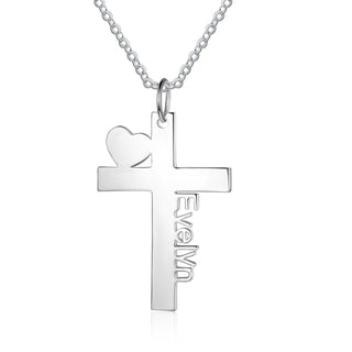 Personalized Cross Pendant Name Necklace