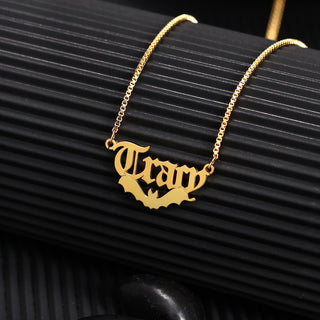 Personalized Rhodium Plated Necklace
